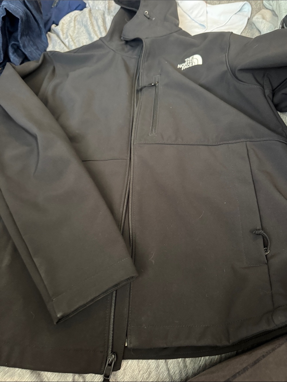 The North Face Black Hooded Windbreaker Jacket